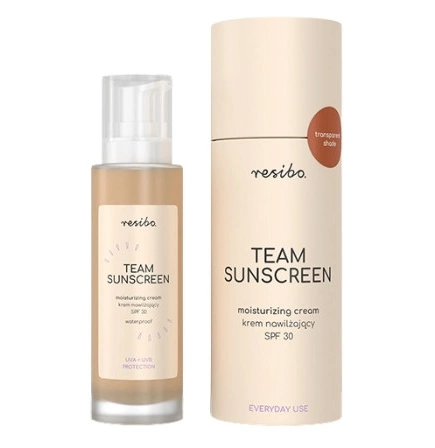 Resibo − Team Sunscreen, krem nawilżający SPF 30 − 50 ml