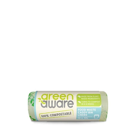 GreenAware, Kompostowalne worki na śmieci 12 L, 14 szt.