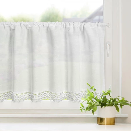 FIRANA GOTOWA CLARIE NA TAŚMIE 150 X 60 CM BIAŁY