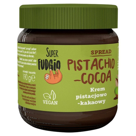 Super Fudgio Krem pistacjowo-kakaowy bezglutenowy 190g BIO