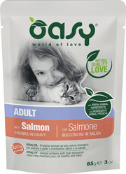 OASY Cat Lifestage Adult Salmon Łosoś w sosie 85g