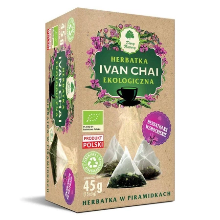 Dary Natury − Ivan chai, herbata w piramidkach Eko − 15 x 3 g