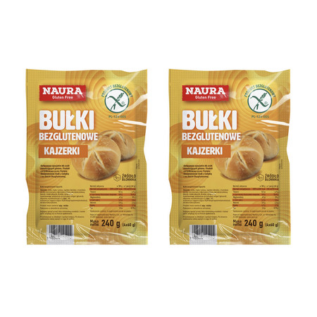 Zestaw 2x Bułki bezglutenowe kajzerki 240 g