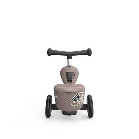 SCOOTANDRIDE Highwaykick 1 Lifestyle 2w1 Jeździk i hulajnoga z zamykanym schowkiem 1-5 lat Brown Lines