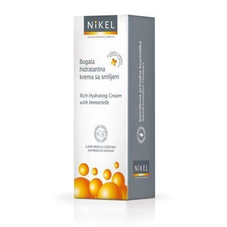 NIKEL, Bogaty krem nawilżający z wyciągiem z kwiatu Immortelle, 50ml