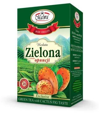 Malwa − Herbata zielona z opuncją − 20 x 1.5 g