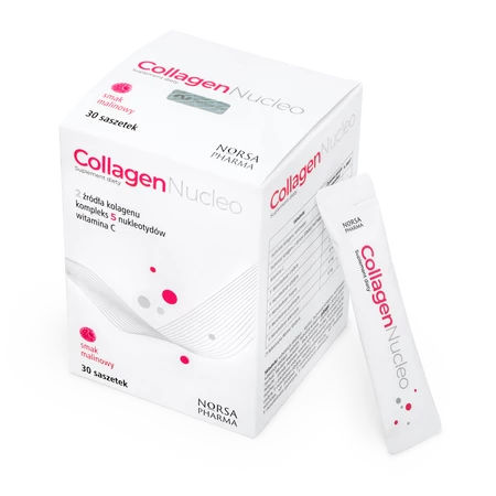 Norsa Pharma Collagen Nucleo mix kolagenów 30 saszetek smak malina