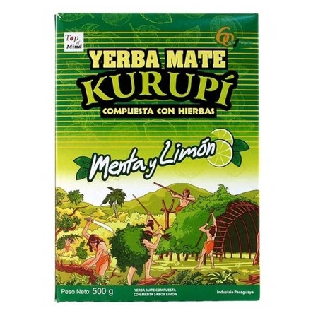 Yerba Mate Kurupi Ginger Menta Limon 500 g