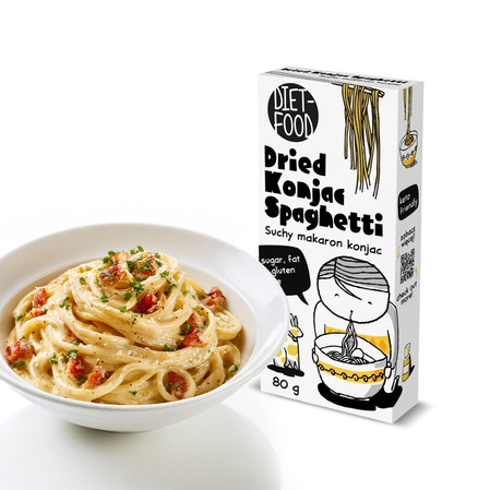 Diet-Food Suchy Makaron Konjac Spaghetti Bezglutenowy 80g