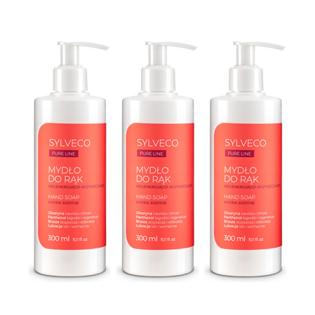 Zestaw: 3x Sylveco Pure Line Mydło do rąk regenerująco-oczyszczające 300ml