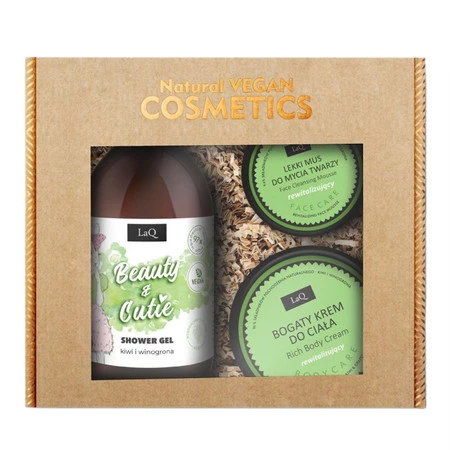 Beauty & Cutie zestaw żel pod prysznic 500ml + bogaty krem do ciała 200ml + lekki mus do mycia twarzy 40g