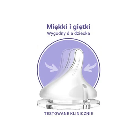 Lansinoh, Smoczek do karmienia Natural Wave® o wolnym przepływie S, 2 szt.