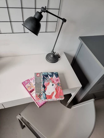 Janod Zestaw kreatywny Malowanie farbami perłowymi i 3D Jednorożce 7+