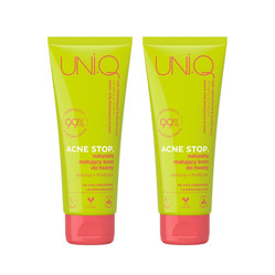 Zestaw: 2x Uni.Q Acne Stop. naturalny krem do twarzy matujący 75ml