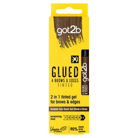 Glued 4 Brows & Edges Tinted żel do stylizacji brwi Brown 16ml