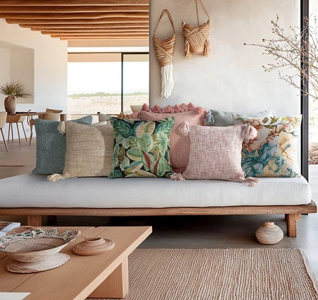 Poszewka Gobelin 10 45 x 45 cm, Kremowy