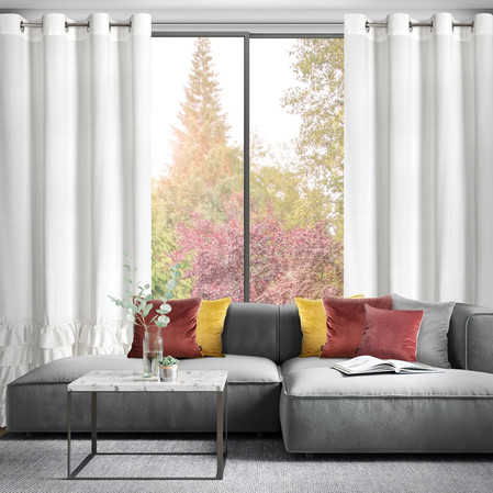 ZASŁONA GOTOWA CARLI 140 X 250 CM BIAŁY