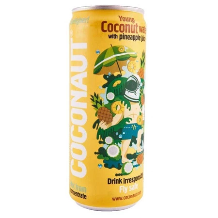 Woda kokosowa z młodego kokosa z sokiem ananasowym NFC Coconaut, 320ml