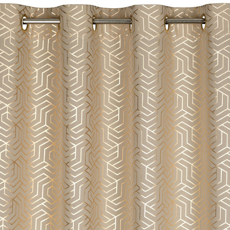 ZASŁONA GOTOWA SEMI 140 X 250 CM CIEMNOBEŻOWY