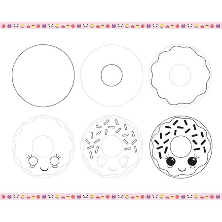 Janod Zestaw kreatywny Rysowanie krok po kroku Modele kawaii 20 rysunków 7+