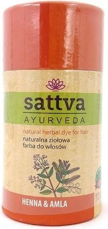 Sattva - Naturalna ziołowa farba do włosów Henna & Amla 150g