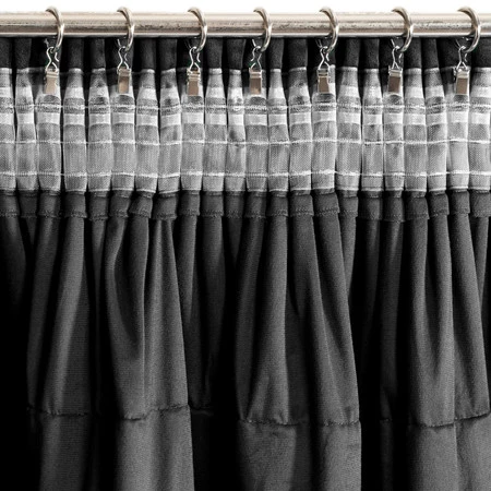 ZASŁONA GOTOWA AURA NA TAŚMIE 140 X 270 CM CZARNY