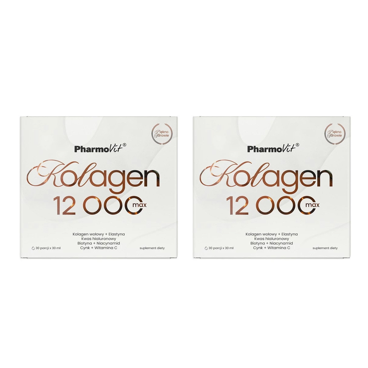 Zestaw 2x Pharmovit Kolagen 12 000 max zestaw shot 30 szt x 30 ml - Nabea.pl