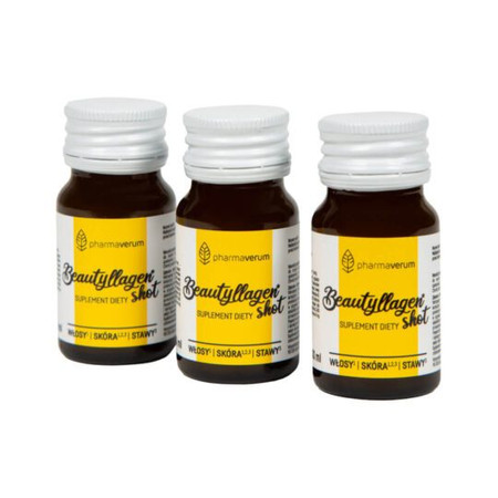 Pharmaverum Beautyllagen® shot Kolagen i Witaminy dla Zdrowej Skóry i Stawów 30 szt x 30 ml