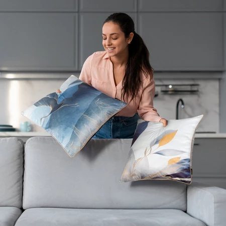 Poszewka Velvet 160 45 x 45 cm, Biały