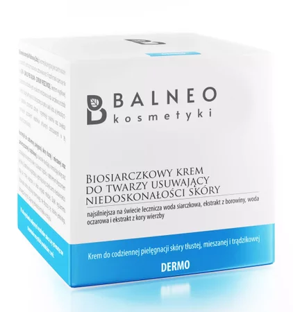 Balneokosmetyki - Biosiarczkowy krem do twarzy usuwający niedoskonałości skóry 50ml