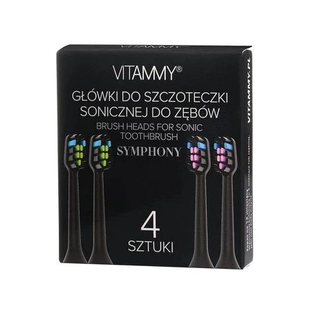 VITAMMY Symphony 4 szt. / black Końcówki do szczoteczki VITAMMY Symphony 4 szt. / black