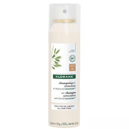 Klorane, Ultrałagodny szampon suchy z owsem i ceramidami - włosy ciemne 150 ml