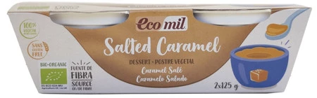 EcoMil Deser roślinny słony karmel bezglutenowy BIO 2 x 125 g