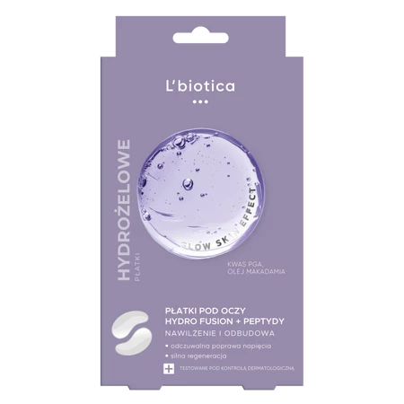 L'biotica L'BIOTICA PGA Hydro Fusion Hydrożelowe płatki pod oczy z peptydami  1 para
