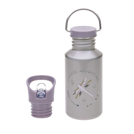 Lassig Butelka - bidon ze stali nierdzewnej z dodatkową zakrętką z ustnikiem Adventure Ważka 500 ml