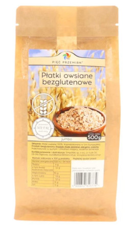 Pięć Przemian − Płatki owsiane bezgl. Jumbo − 500 g
