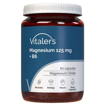Vitaler's Magnez 125 mg + B6 6 mg 60 kaps.