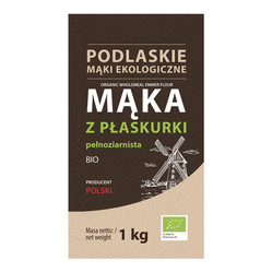 Mąka z płaskurki pełnoziarnista BIO 1 kg