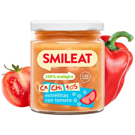 Smileat, BIO Słoiczek z makaronem i pomidorami, małe kawałki 10m+, 230g