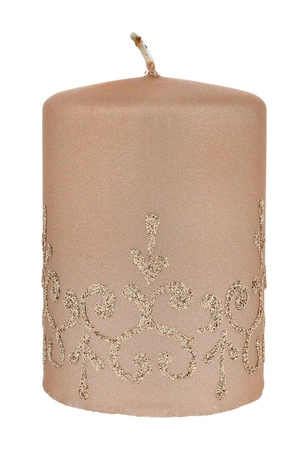 ARTMAN Boże Narodzenie Świeca ozdobna Tiffany - walec mały szampan 1szt