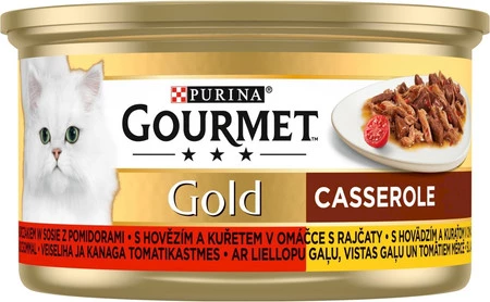 PURINA GOURMET Gold Casserole Wołowina Kurczak 85g