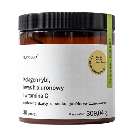 Sundose For Skin Anti-Aging na wsparcie prawidłowej produkcji kolagenu 309g smak jabłko limonka