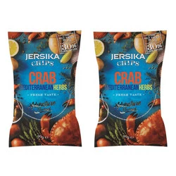 Zestaw 2x Chipsy ziemniaczane o smaku kraba i przyp. śródziemn. 90 g