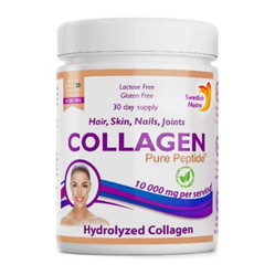 SWEDISH NUTRA Collagen 10 000 mg Hydrolyzed Bovine Powder 300 g