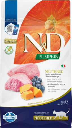 FARMINA ND CAT PUMPKIN Lamb Blueberry Adult Neutered 300g
