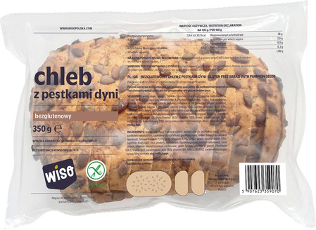 Chleb z Pestkami Dyni Bezglutenowy 350 g