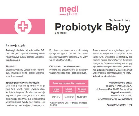 Medi Pharm Probiotyk Baby w kroplach 5ml