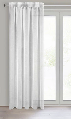 FIRANA GOTOWA SONIA NA TAŚMIE 140 X 270 CM BIAŁY
