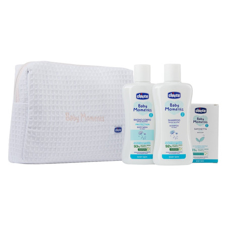 Baby Moments Pink zestaw płyn do kąpieli 200ml + szampon do włosów 200ml + delikatne mydło 100g