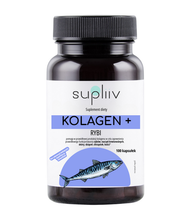 SUPLIIV Kolagen rybi + witamina C 100 kaps.